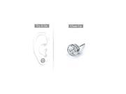 Fine Jewelry Vault UBMER14WHBZ050D Mens 14K White Gold Bezel Set Round Diamond Stud Earrings 0.50 CT. TW.