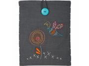 Vervaco V0156734 STylized Dragonfly iPad Cover Stamped Embroidery Kit 8.25 x 10.25 in.