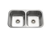 Houzer MD 3109 1 Medallion Classic Series Undermount Stainless Steel 50 50 Double Bowl Kitchen Sink