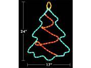 LED Christmas Tree with Twinkling Garland