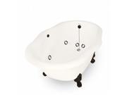 American Bath Factory T201A OB R B Whirlpool Caspian 72 in. Bisque Acrastone Tub Drain No Faucet Holes Large