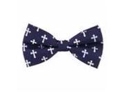 Eagles Wings 113282 Bow Tie Blue With White Crosses 100 Percent Polyester