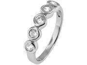 Doma Jewellery MAS02238 6 Sterling Silver Ring with Cubic Zirconia Size 6
