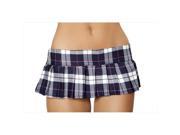 Roma Costume 14 SK108 Blue S 6 In. Pleaded Plaid Skirt Small Blue Plaid