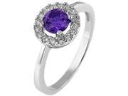 Doma Jewellery SSRZ365PR8 Sterling Silver Ring With Cubic Zirconia Size 8