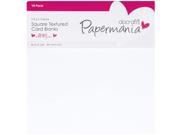 docrafts PM150205 Papermania Square Textured Cards Envelopes 5 X5 10 Pkg White