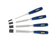 Irwin 586 M444 WithS4 Blue Chip Bevel Edge Woodworking Chisel Set 4 Piece
