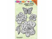 Stampendous CRS5066 Stampendous Jumbo Cling Rubber Stamp 7 in. x 5 in. Sheet Lovely Garden