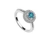 Fine Jewelry Vault UBJ8562W14QD 101RS8 Blue Diamond Engagement Ring 14K White Gold 1.25 CT Size 8