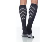 Sigvaris Athletic Recovery 401CL99 15 20mmHg Athletic Recovery Closed Toe Calf Socks Black Large