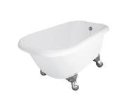 American Bath Factory T050A SN Trinity Bathtub no Faucet Holes White