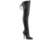 Pleaser LEG8899_BPU 8 Thigh Boot with Lacing Black Size 8