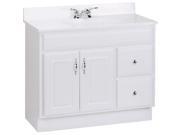 RSI Home Products Sales CBV18137C Wilmington 36.5 in. x 18.5 in. White Finish Combo Vanity