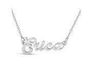 SuperJeweler Erica Nameplate Necklace In Silver