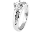 Doma Jewellery SSRZ4919 Sterling Silver Ring With Cubic Zirconia Size 9
