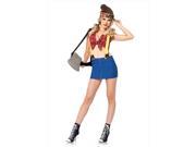 Leg Avenue 85250 4 Piece Lumber Jackie Costume Set Extra Small Red With Blue