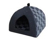 Petpals PP01301040 10 Checkered Hooded Pet Bed Blue