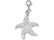 Doma Jewellery MAS00283 Sterling Silver and Crystal Charm Starfish