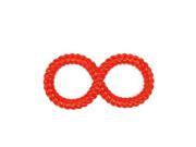 NorthLight Harlequin Red TPR Rubber Spiraled Ring Non Toxic Puppy Dog Chew Toy