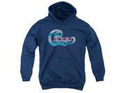 Trevco Chicago Flag Logo Youth Pull Over Hoodie Navy Small
