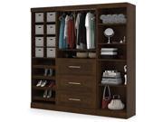 Bestar 26853 69 Pur 86 in. Classic Kit with 4 Shelves and 1 Drawer Set Chocolate