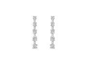 FineJewelryVault UBER1603W14D 101 Diamond Journey Earrings 14K White Gold 1.00 CT Diamonds