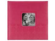 Pioneer DA200EMB 64081 Embossed 2 Up Photo Album 4 in. X6 in. 200 Pockets Pink Circles