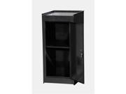 International VRS 4200BK 15 in. Side Half Locker Cabinet with Shelf Black