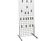 DEI 500910Grid Panel Display with Legs Hooks 24 x 60 in.