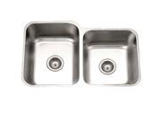 Houzer PNE 3300SR 1 16 Gauge Eston Series Undermount Stainless Steel 60 40 Double Bowl Kitchen Sink Small Bowl Right