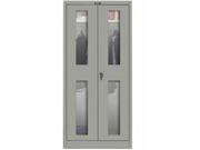 Hallowell 445W24SV HG 400 Series Stationary SV Wardrobe Cabinet 48W in. x 24D in. x 72H in. 725 Hallowell Gray Single Tier Double Safety View Door 1 Wide