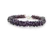 SuperJeweler Trendy Chunky Deep Purple Crystal Necklace With Toggle Clasp