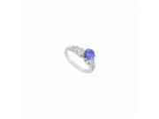 Fine Jewelry Vault UBJ2244W14DTZ 110RS4 Tanzanite Diamond Engagement Ring 14K White Gold 1.75 CT Size 4