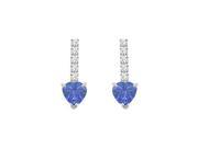 FineJewelryVault UBER811DTZW 101 Diamond and Tanzanite Earrings 14K White Gold 1.25 CT TGW