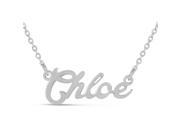 SuperJeweler Chloe Nameplate Necklace In Silver