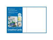Strathmore ST105 660 Full Size Creative Cards and Envelopes Fluorescent White with Deckle