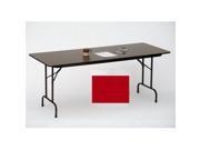 Correll Cf2496Px 35 .75 Inch High Pressure Top Folding Tables Fixed Height Red