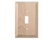 Liberty Hardware W29444 UN U Unfinished Huntsfield 1 Gang Toggle Wall Plate