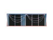 NorthLight Red White And Blue Twinkling 4Th Of July Mini Swag Lights White Wire Set Of 105