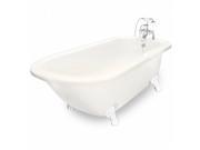 American Bath Factory T050B WH B Trinity 60 in. Bisque Acrastone Bath Tub Small