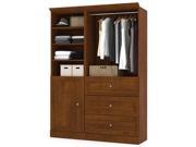 Bestar 40874 63 Versatile Classic Kit with Shelf and Cabinet Storage Tuscany Brown