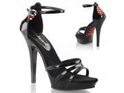 Pleaser BL615_B R_M 11 1.5 in. Dual Platform Two Tone Sandal Red Size 11