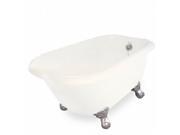 American Bath Factory T040A SN B DM 7 Jester 54 in. Bisque Acrastone Tub Drain Satin Nickel Metal Finish Small