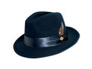 Stacy Adams Saw566 Navy2 @1 Sa Crush Wool Felt Fedora Hat