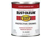 Rustoleum 1 Quart Sunrise Red Protective Enamel Oil Base Paint 7762 502