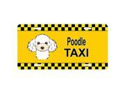 Carolines Treasures BB1381LP White Poodle Taxi License Plate