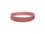 Bulk Buys Wm008 Cherish Survivor Light Pink Silicone Bracelet Pack Of 24