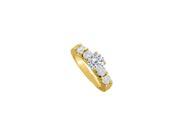 Fine Jewelry Vault UBNR50603Y14CZ CZ Elegant Engagement Ring in Yellow Gold