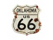 Pasttime Signs PTS446 Oklahoma US 66 Shield Vintage Plasma