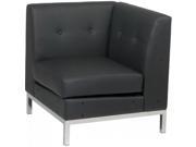 Ave Six WST51C B18 Wall Street Corner Chair in Black Faux Leather